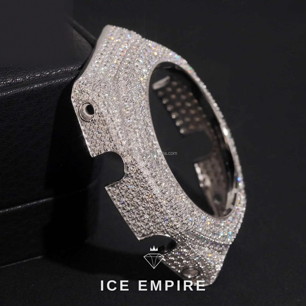 Iced Out 925 Silver Moissanite Watch