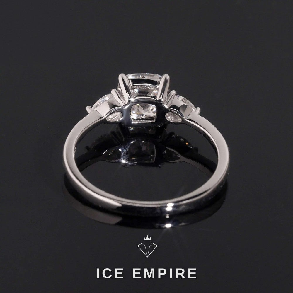 Iced Out Gold Plated Moissanite Wedding Band