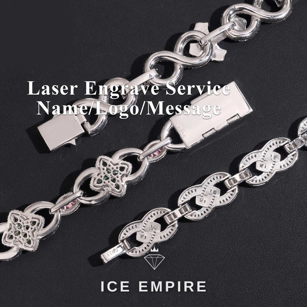 Iced Out Cross Rose Gold Plated Moissanite Cuban Chain