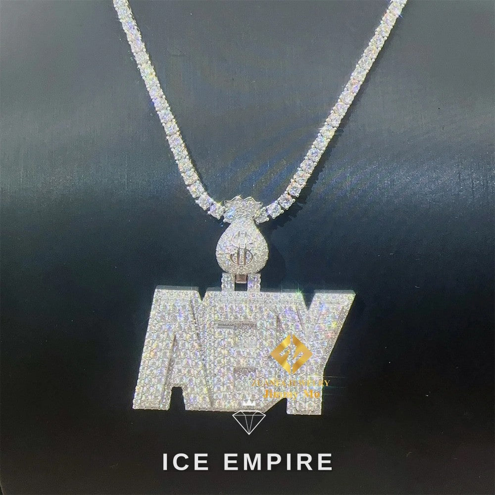 Iced Out 925 Silver Pendant