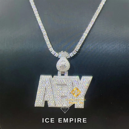 Iced Out 925 Silver Pendant