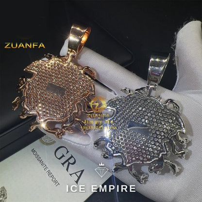 Iced Out Cross 925 Silver Moissanite Pendant
