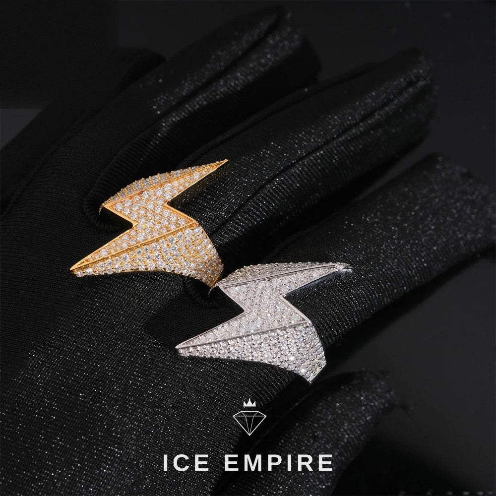 Iced Out 925 Silver Moissanite Ring