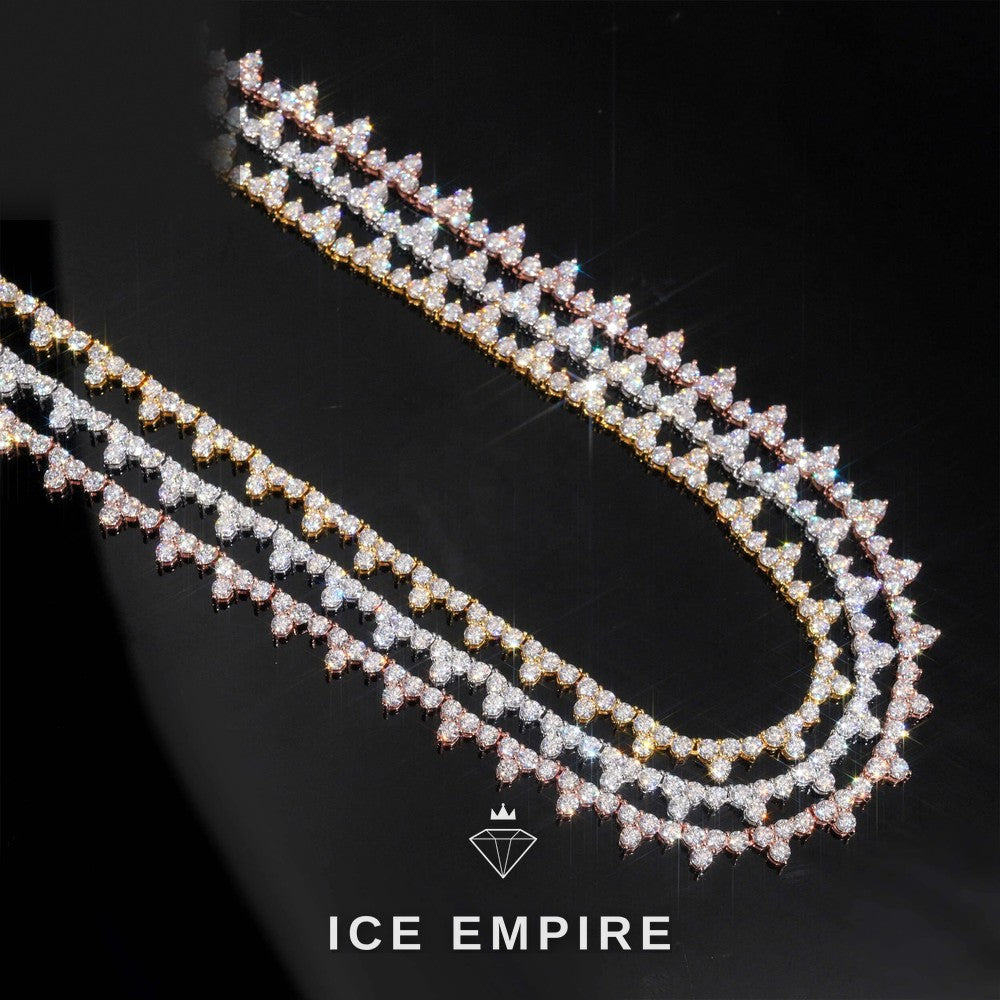 Iced Out Rose Gold Plated Moissanite Cuban Chain