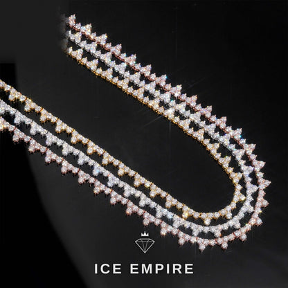 Iced Out Rose Gold Plated Moissanite Cuban Chain