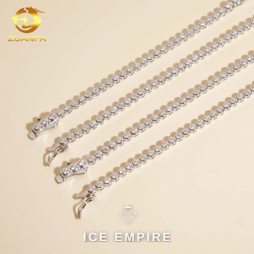 Iced Out Rose Gold Plated Moissanite Cuban Chain