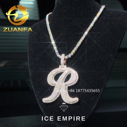 Iced Out Rose Gold Plated Moissanite Pendant