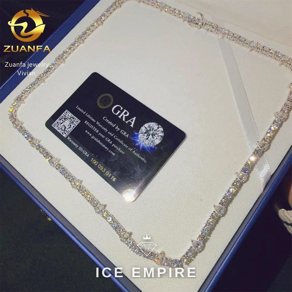 Iced Out Rose Gold Plated Moissanite Cuban Chain