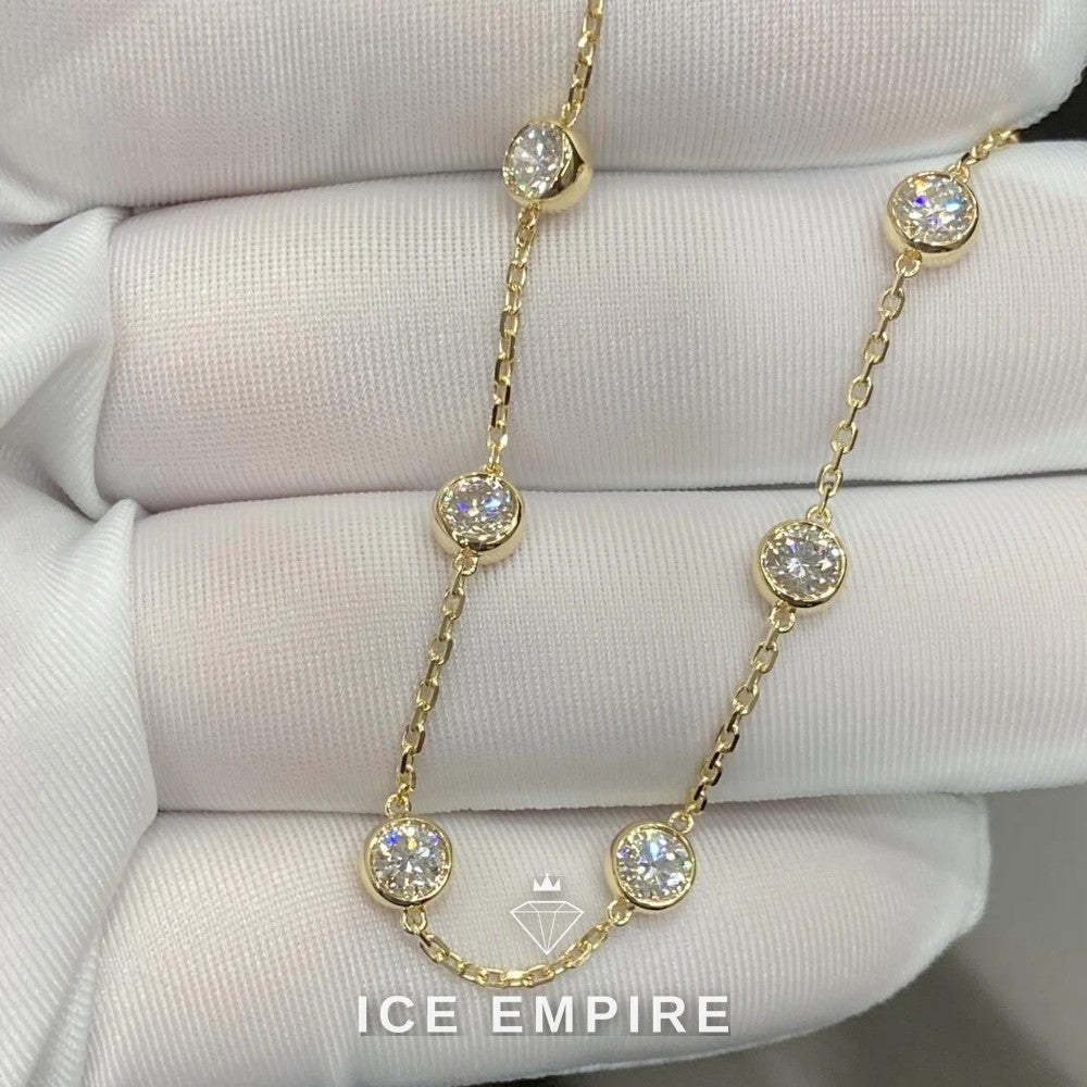 Iced Out 18K Gold Lab Grown Diamond Tennis Bracelet
