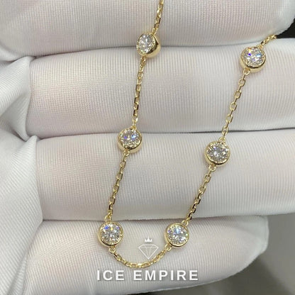 Iced Out 18K Gold Lab Grown Diamond Tennis Bracelet