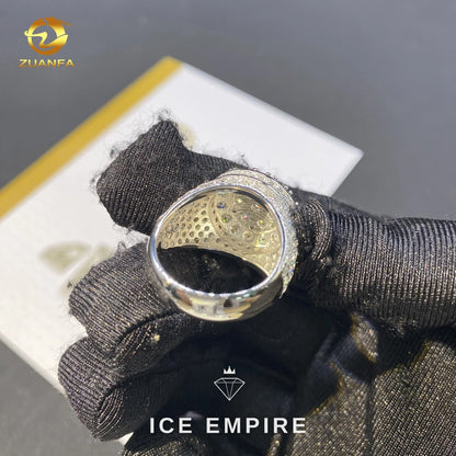 Iced Out 925 Silver Moissanite Ring