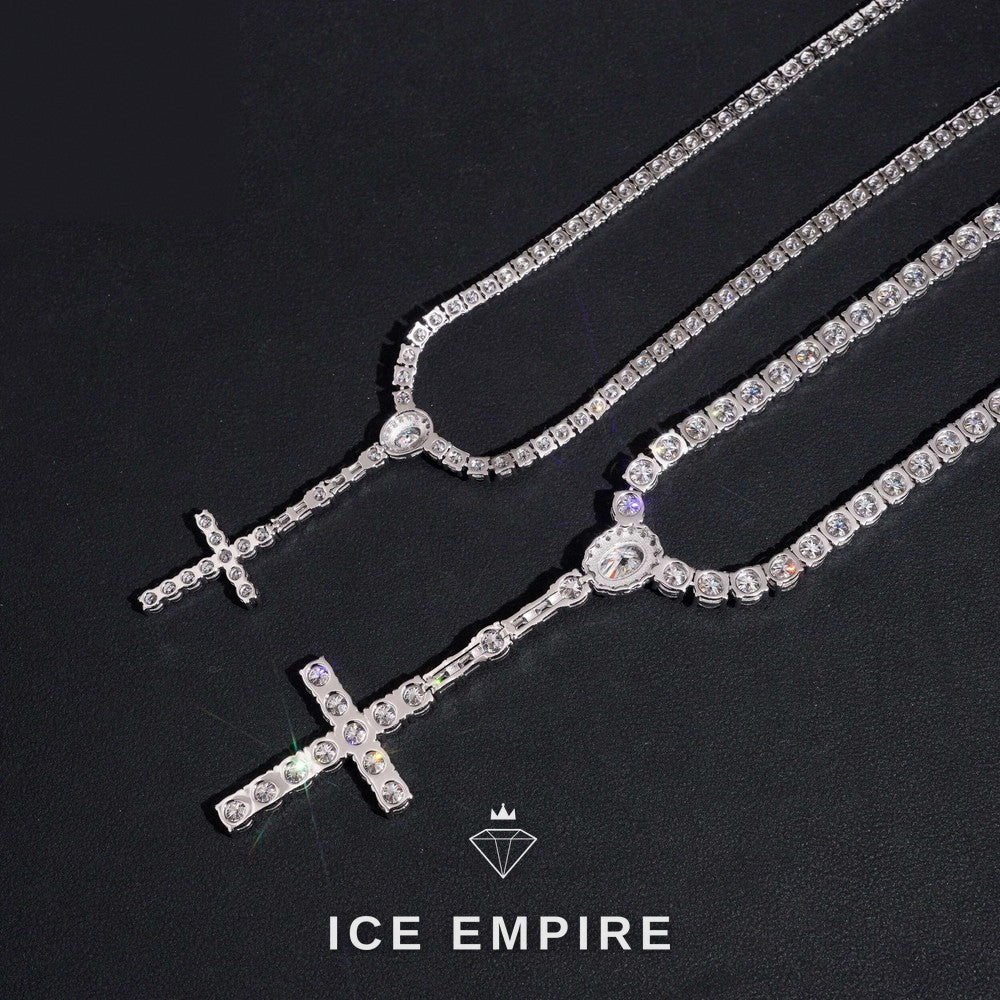 Iced Out Rose Gold Plated Moissanite Cuban Chain