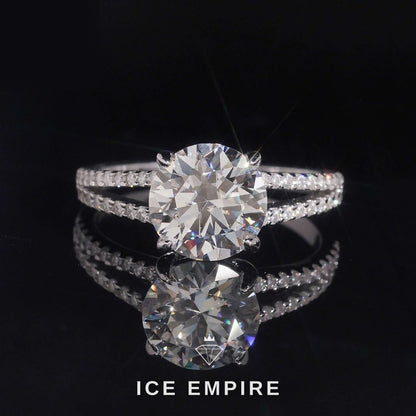 Iced Out Gold Plated Moissanite Engagement Ring