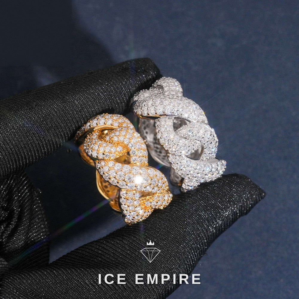 Iced Out 925 Silver Moissanite Cuban Chain