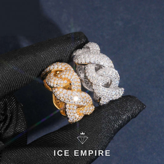 Iced Out 925 Silver Moissanite Cuban Chain