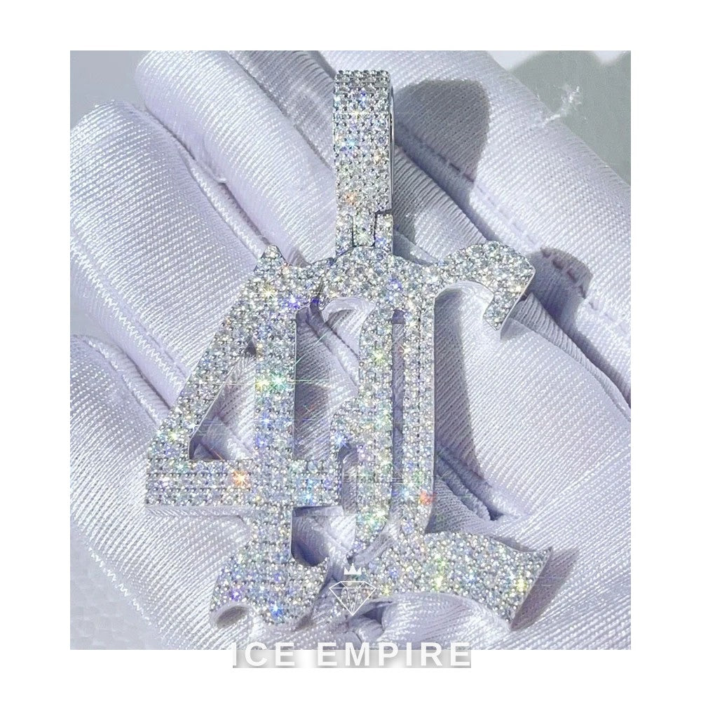 Iced Out 925 Silver Moissanite Pendant