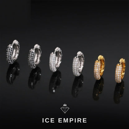 Iced Out 925 Silver Moissanite Hoop Earrings