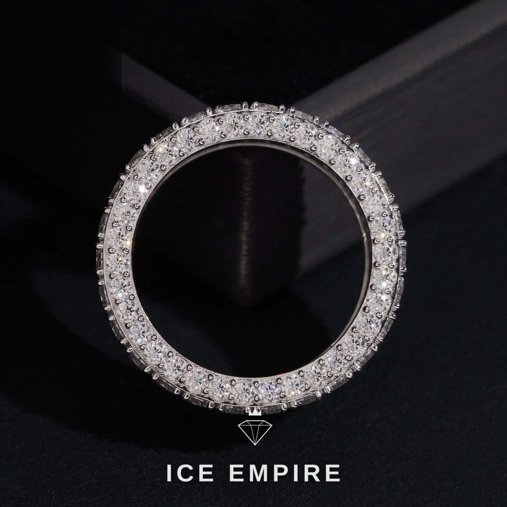Iced Out Rose Gold Plated Moissanite Ring