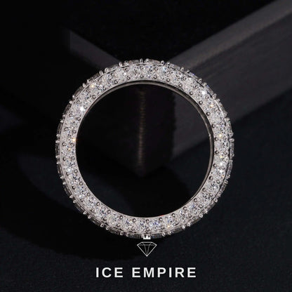 Iced Out Rose Gold Plated Moissanite Ring