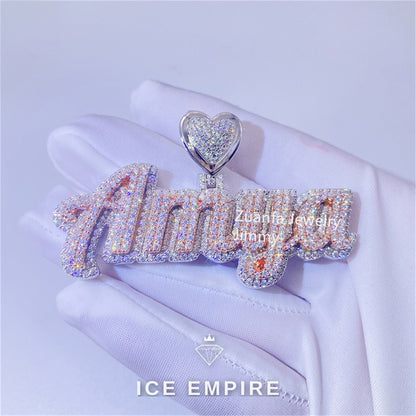 Iced Out Rose Gold Pendant
