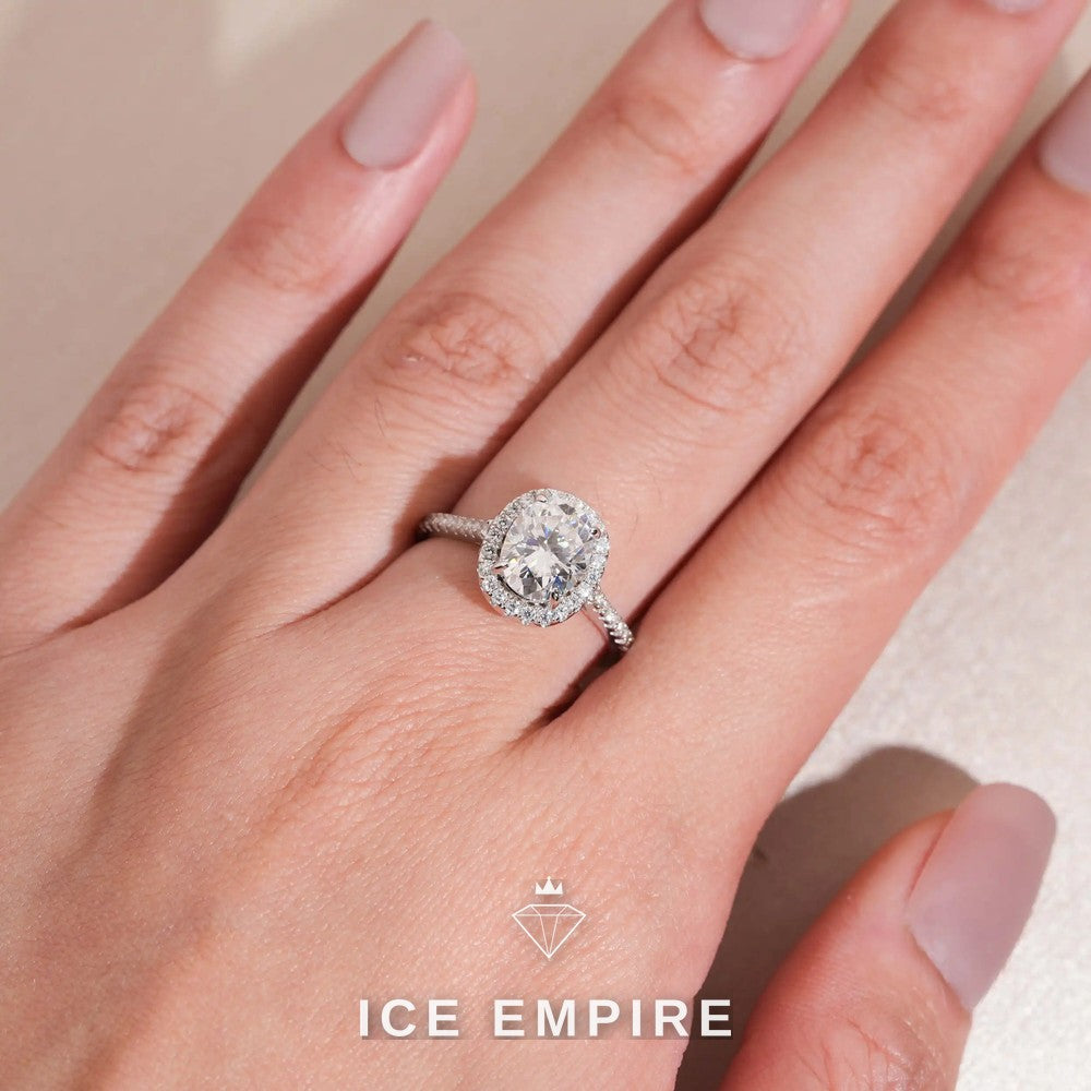 Iced Out Cluster Gold Plated Moissanite Wedding Band