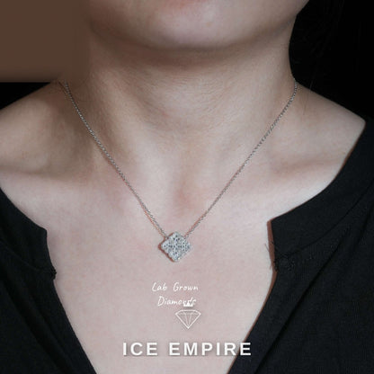 Iced Out Baguette 925 Silver Lab Grown Diamond Pendant