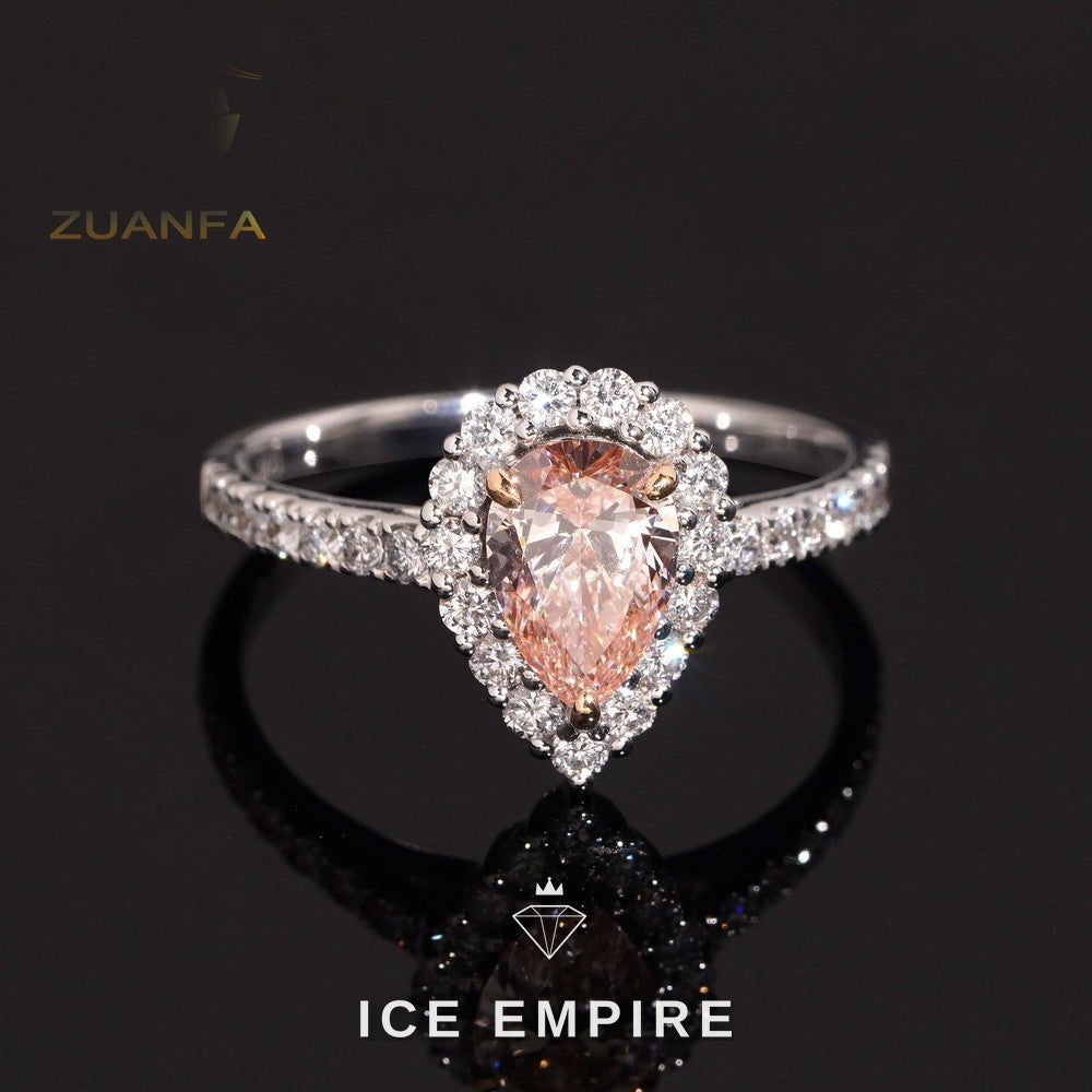 Iced Out Gold Plated Lab Grown Diamond Engagement Ring
