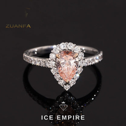 Iced Out Gold Plated Lab Grown Diamond Engagement Ring
