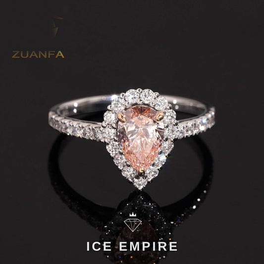 Iced Out Gold Plated Lab Grown Diamond Engagement Ring