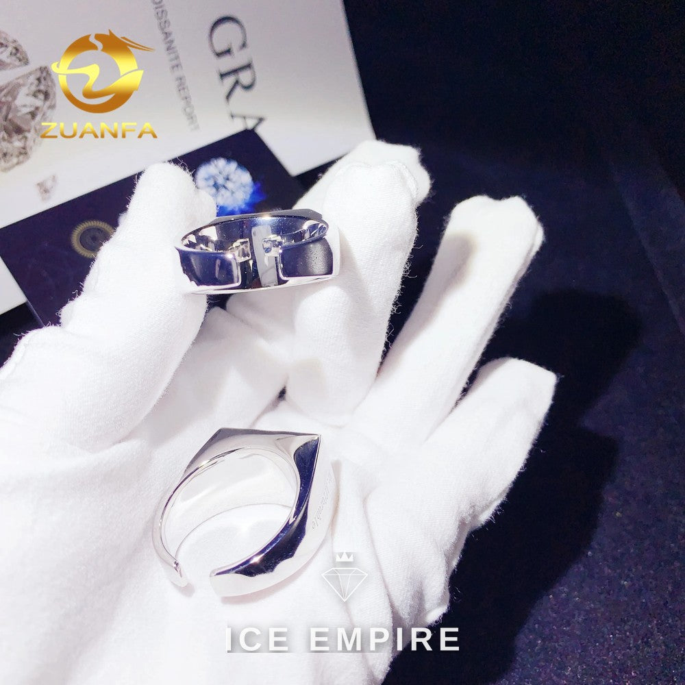 Iced Out Baguette 925 Silver Moissanite Ring