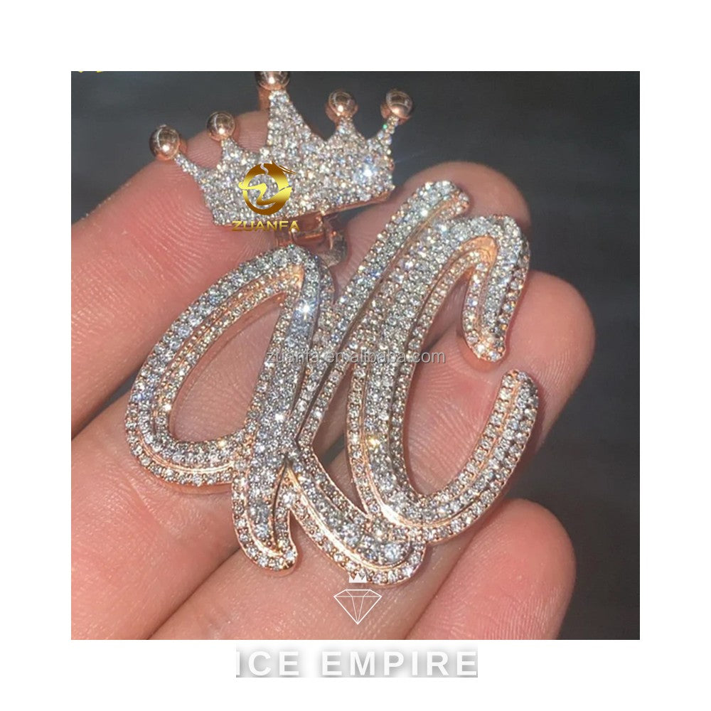 Iced Out 925 Silver Moissanite Pendant