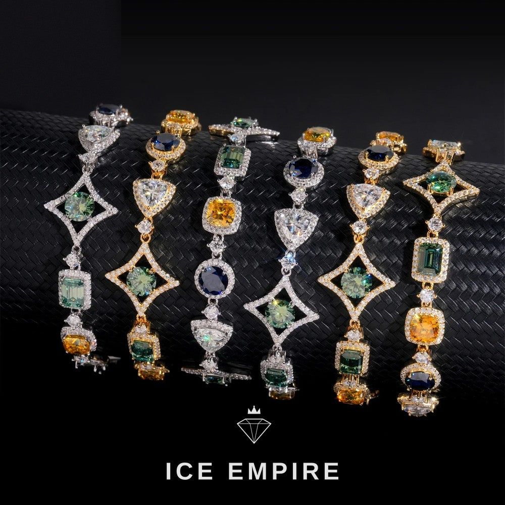 Iced Out 925 Silver Moissanite Tennis Chain