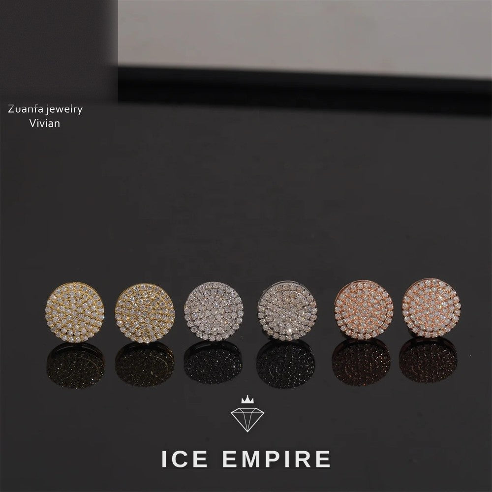 Iced Out 925 Silver Moissanite Earrings
