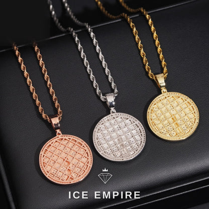 Iced Out Rose Gold Plated Moissanite Pendant