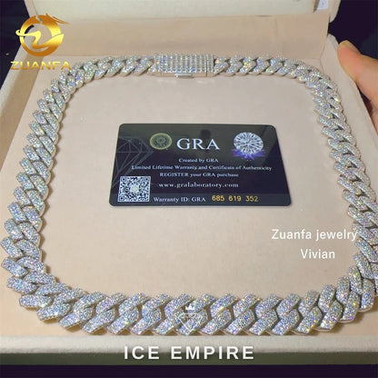 Iced Out Rose Gold Plated Moissanite Cuban Chain