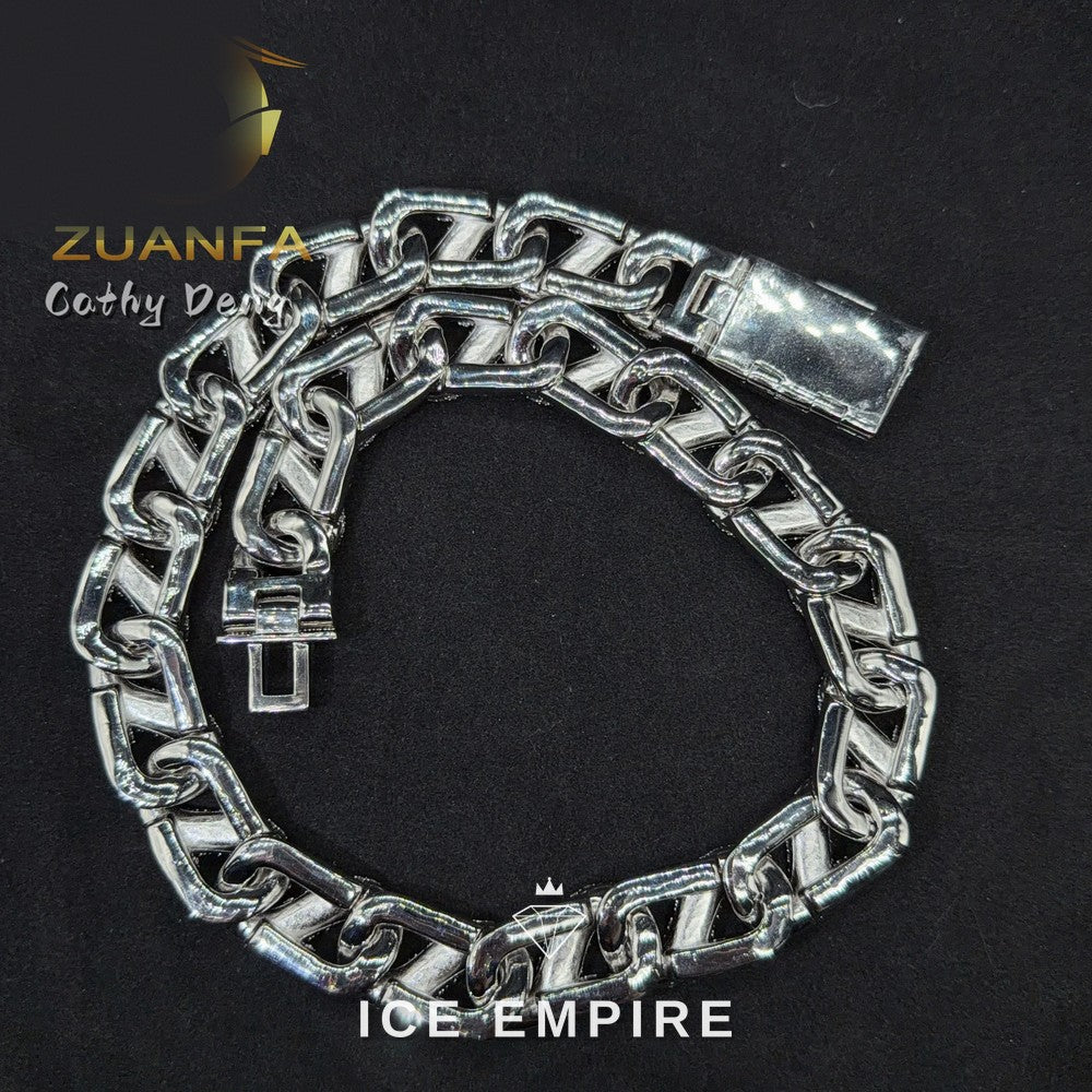 Iced Out Rose Gold Plated Moissanite Cuban Chain