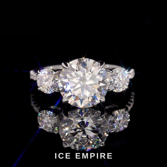 Iced Out Gold Plated Moissanite Wedding Band