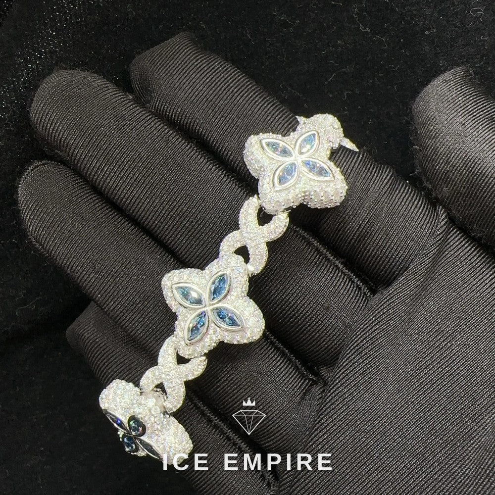 Iced Out Rose Gold Plated Moissanite Cuban Chain