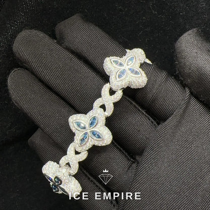 Iced Out Rose Gold Plated Moissanite Cuban Chain