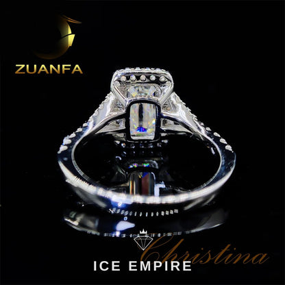 Iced Out 10K Gold Moissanite Engagement Ring