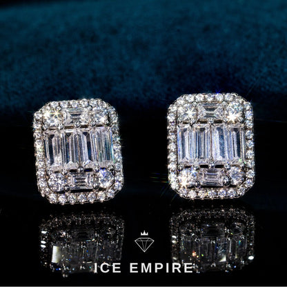 Iced Out 925 Silver Moissanite Earrings