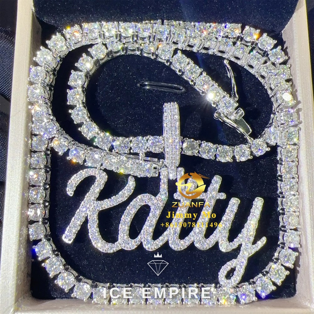 Iced Out 925 Silver Pendant