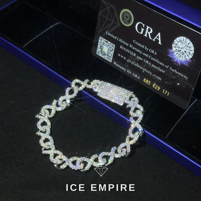 Iced Out Rose Gold Plated Moissanite Cuban Chain