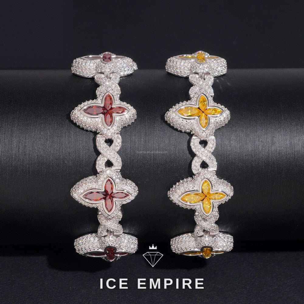 Iced Out Cross 925 Silver Moissanite Cuban Chain