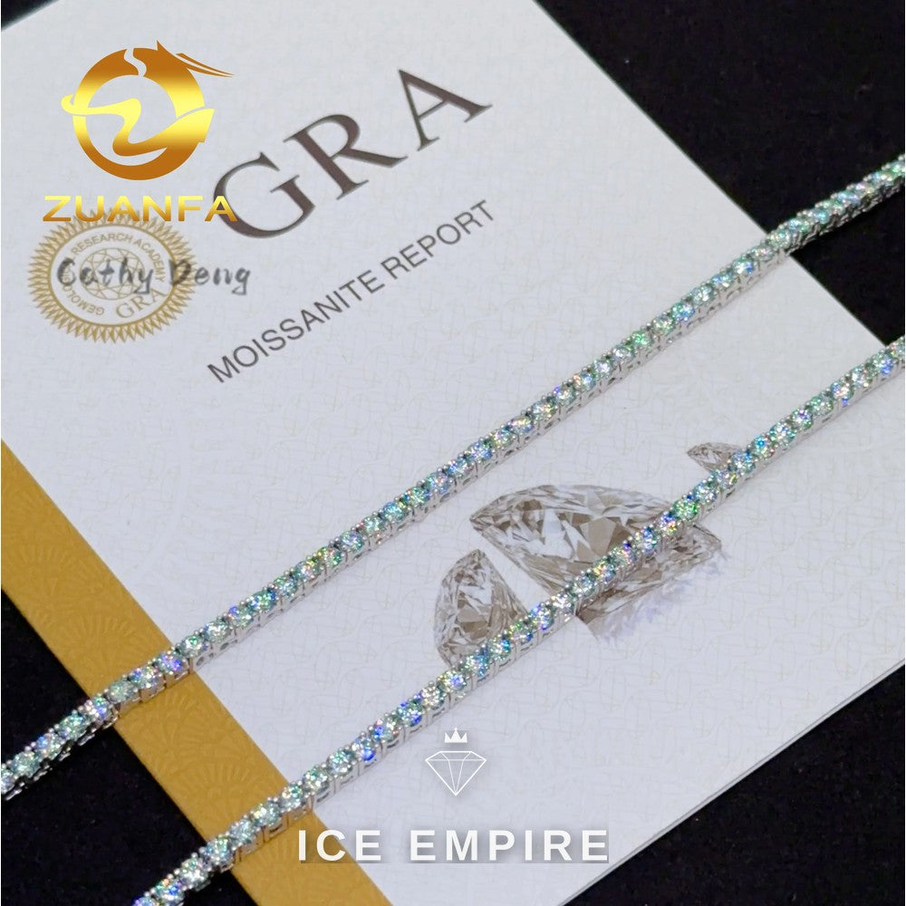 Iced Out Rose Gold Plated Moissanite Cuban Chain