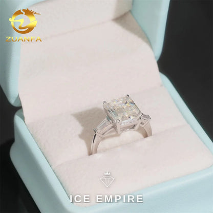 Iced Out Rose Gold Plated Moissanite Wedding Band