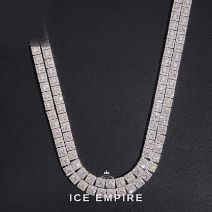 Iced Out 925 Silver Moissanite Tennis Chain