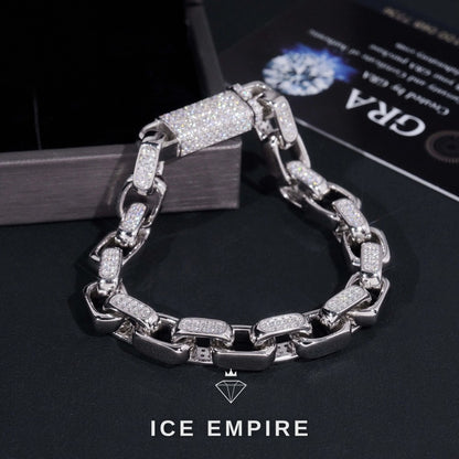 Iced Out Rose Gold Plated Moissanite Cuban Chain