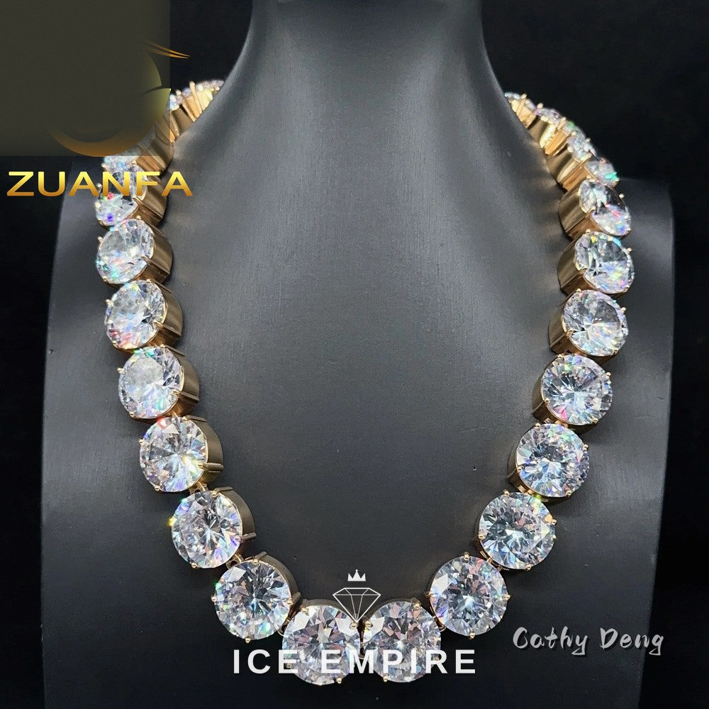 Iced Out 925 Silver Cuban Chain