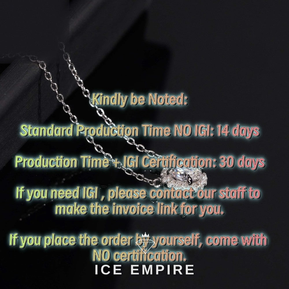 Iced Out 925 Silver Lab Grown Diamond Pendant